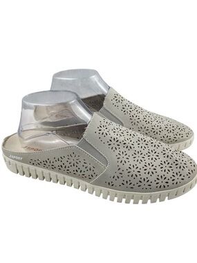 J Sport Women’s Slip-On Perforated Clogs Size 10 M Gray Comfort Casual Shoes